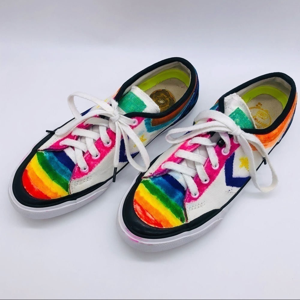 CONVERSE AARON HERRINGTON CANVAS SNEAKERS WITH 2 STARS SIZE M6/W8 - Picture 7 of 15